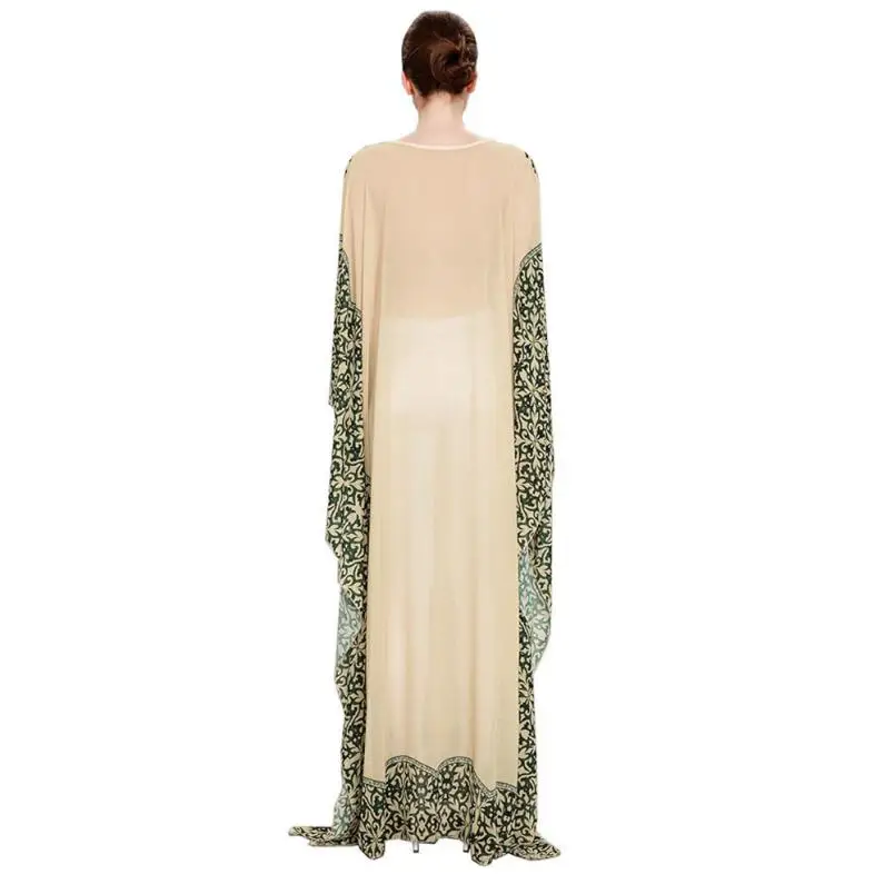 Мусульманское женское платье с длинным рукавом макси абайя jalabiya мусульманское