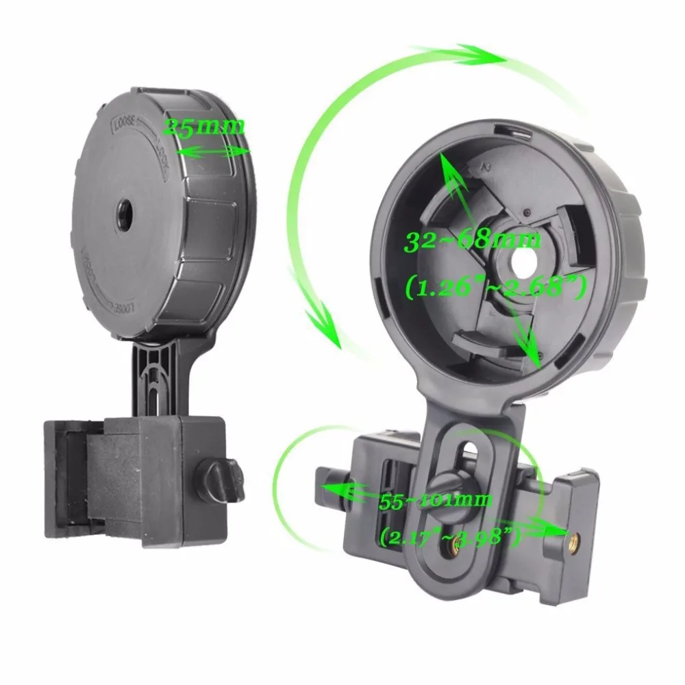 

Telescope Phone Adapter Quick Aligned Cell Phone Digiscoping Adaptor Mount - Compatible with Spotting Scope Binoculars Mon