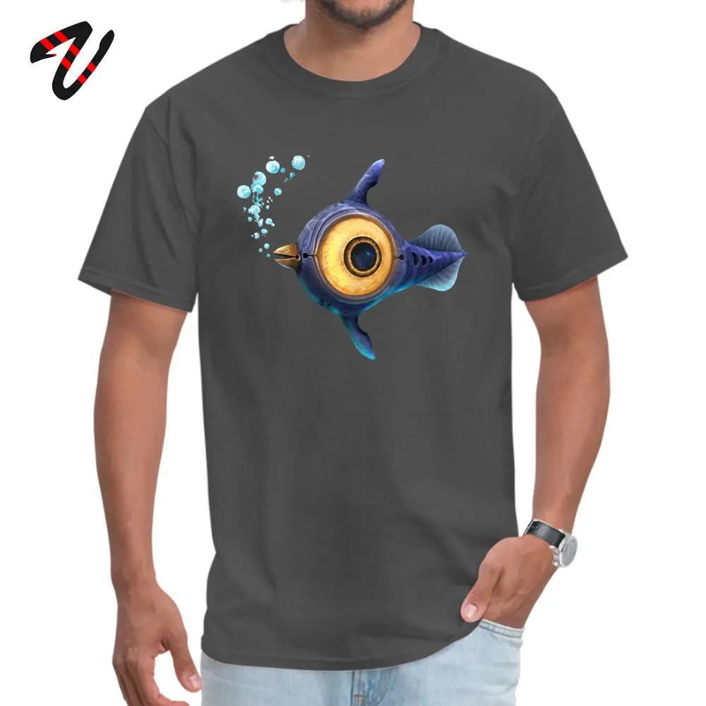 Летние футболки из 100% хлопка Subnautica Peeper удобные с круглым вырезом со скидкой