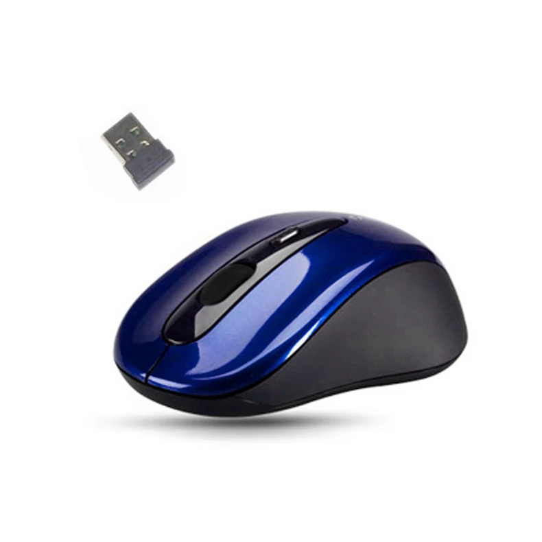 Мини маленькая Беспроводная usb-мышь оптические Беспроводные мыши для ноутбука ноутбук ПК JLRL88 - Цвет: Blue