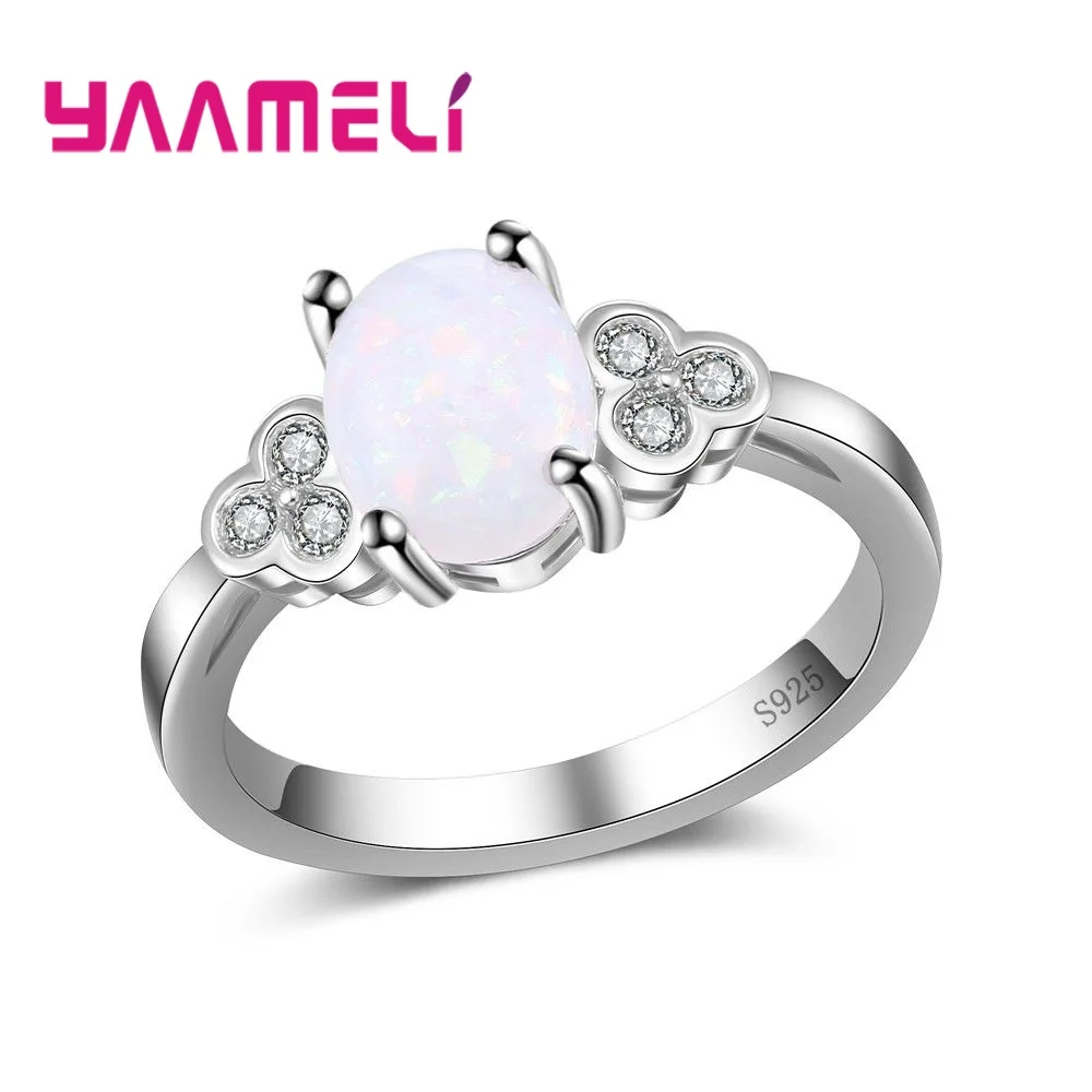 

Новый дизайн, Романтические кольца с опалом для женщин, богемные кольца с овальным узором и цветком, вечерние ювелирные украшения в богемно...