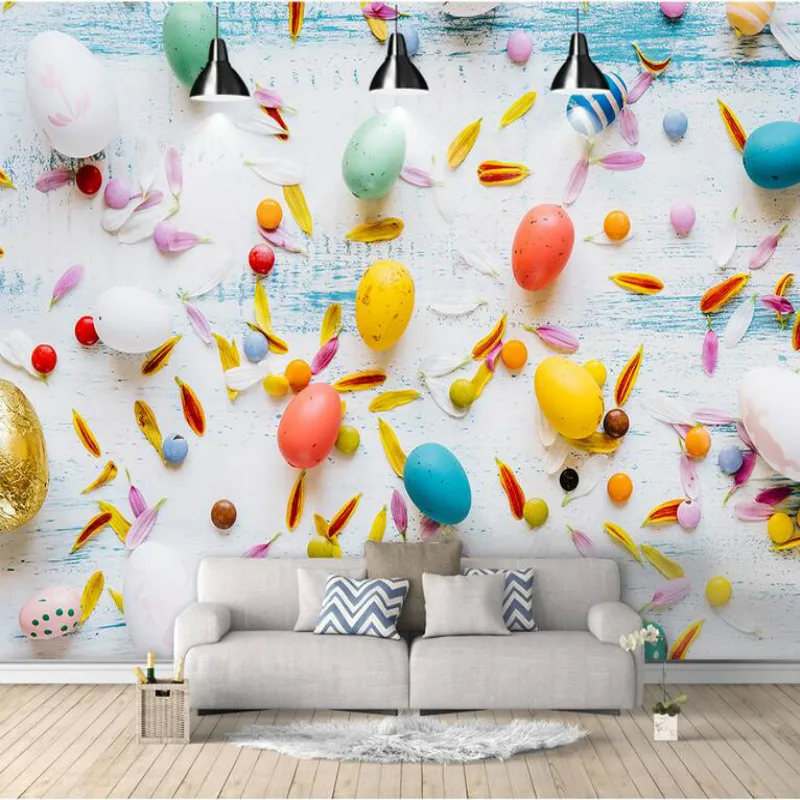 Modern multicolored balloons Wallpaper for Walls 3d Wall Paper Background Painting Mural Wallpapers Home Improvement Decorate |