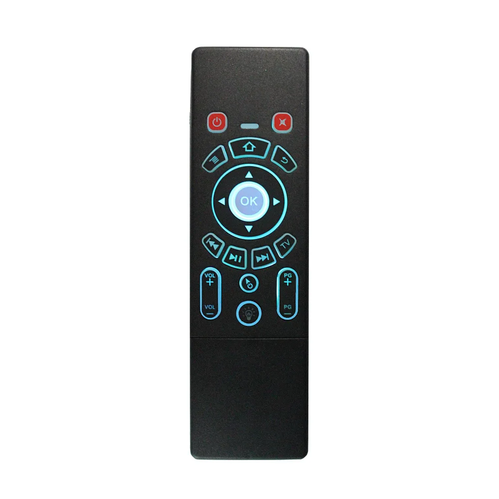 2 4G беспроводная Fly Air Mouse Мини-Клавиатура T6 Plus 7 видов цветов mx3 подсветка сенсорная