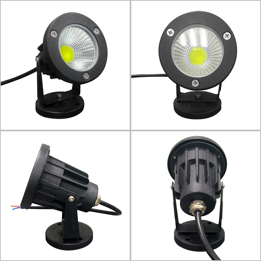 Уличные пейзажные COB LED садовый светильник 220V 12V открытый светодиодный Спайк светильник 3 Вт 5 Вт 7 Вт путь пейзаж Водонепроницаемый точечные лампы