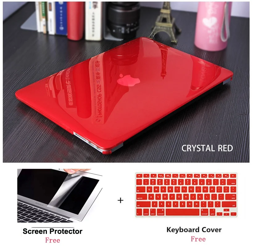Кристальный чехол для ноутбука + Защитная пленка экрана клавиатуры Apple Macbook Pro Retina