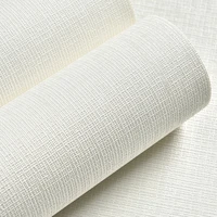 non woven solid plain color living room study bedroom restaurant waterproof wallpaper modern linen fabric wall papers home decor