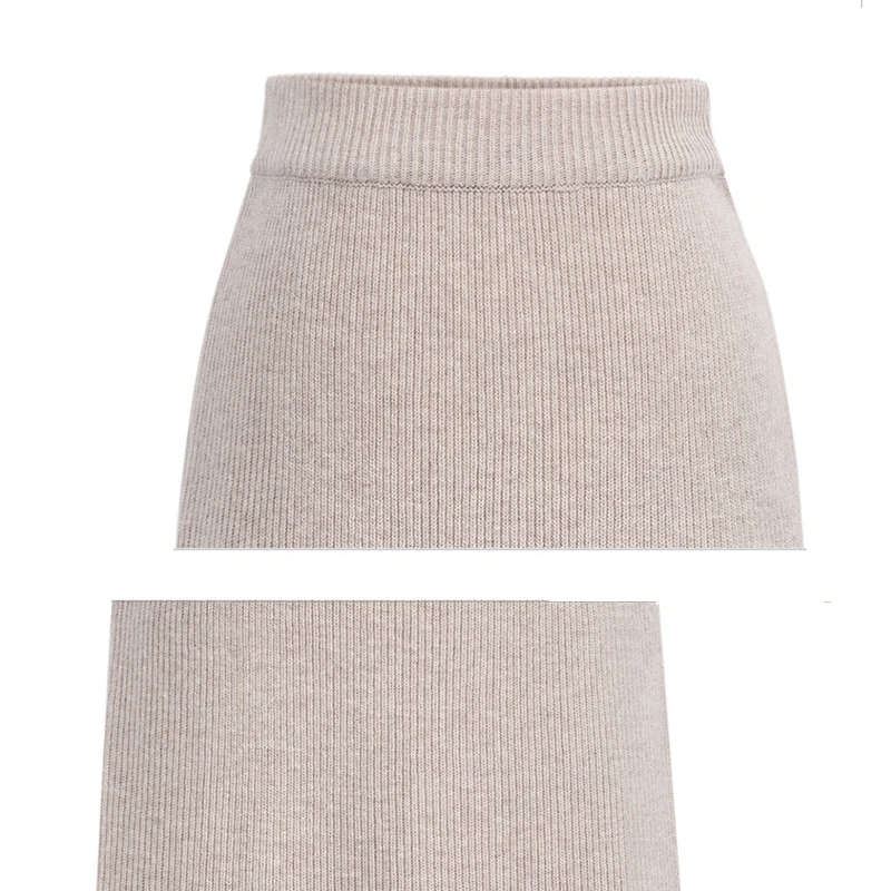 Новинка 2019 зимняя вязаная юбка для женщин большой размер длинная 6XL высокая талия