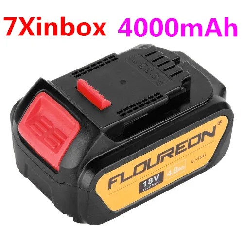 7 Xinbox DCB205 для Dewalt 20 V батарея 4.0Ah литий-ионный DCB200 DCB201 DCB203 DCB204 DCB206 DCB207 мощный инструмент высокой емкости Cordl