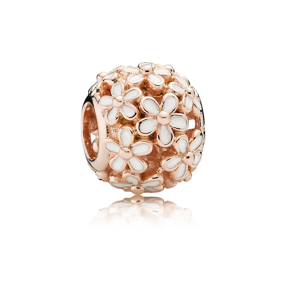 

Authentic 925 Sterling Silver Charm Rose Gold Openwork Love Crystal Beads For Original Pandora Charm Bracelets & Bangles Jewelry