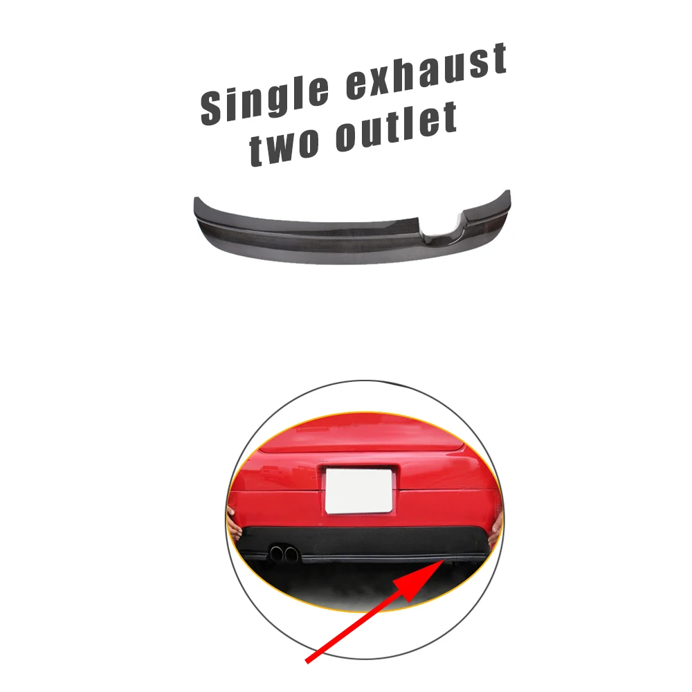 two outlet Углеродное волокно заднего бампера для губ спойлер, диффузор для VW Volkswagen Golf 5 GTI только 2005 2006 2007 два Стиль - Цвет: two outlet