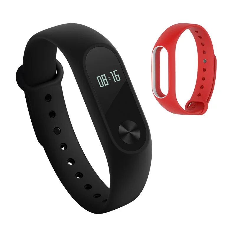 Xiaomi mi Band 2 Смарт-браслет Фитнес браслет mi Band 2 крепление для спортивной камеры Xiao mi Band2 сенсорный экран монитор сердечного ритма Smartband - Цвет: Red white