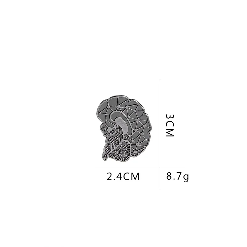 Высокое качество оригинальная модная брошка из сплава с мозгом аксессуары для