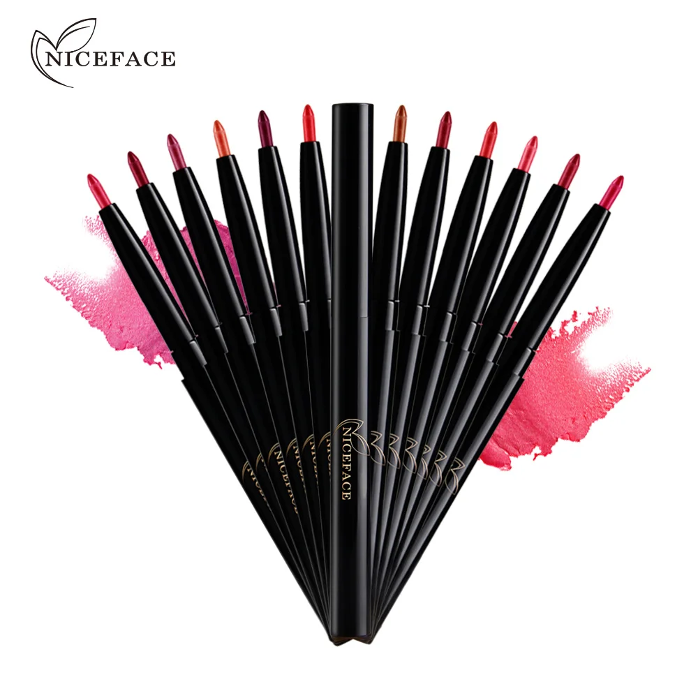 Niceface карандаш для макияжа губ 12 видов цветов водостойкие сексуальные красные