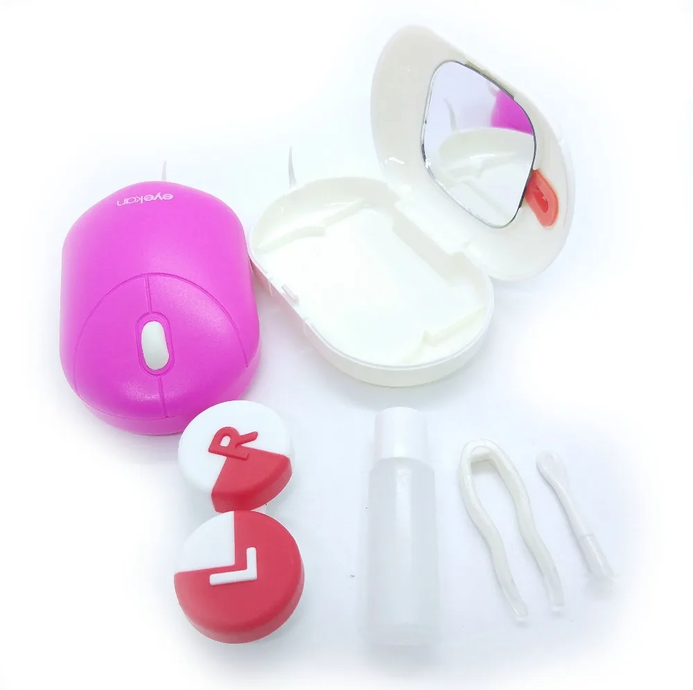 Чехол с милой мышкой для контактных линз коробка компании линз|Аксессуары очков|