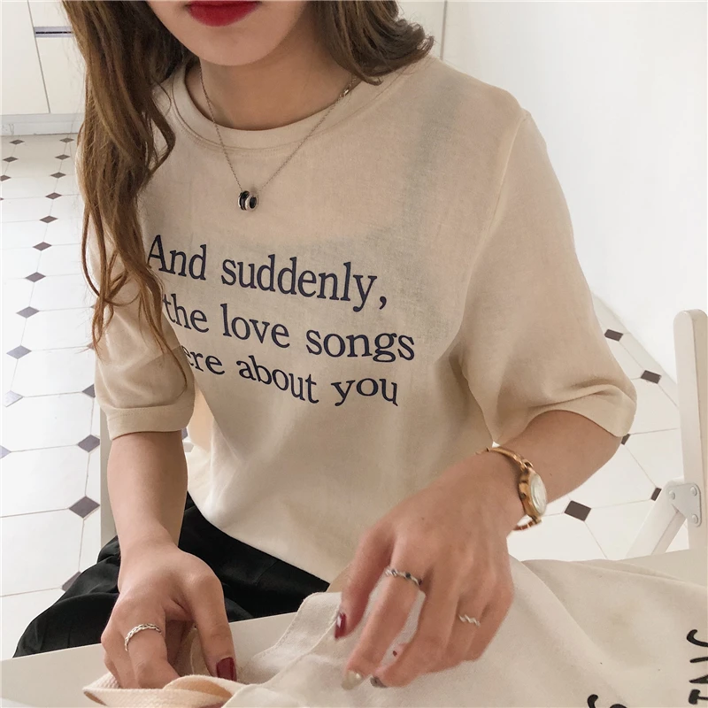 3 цвета весенние корейские шикарные стильные свободные хлопковые футболки с