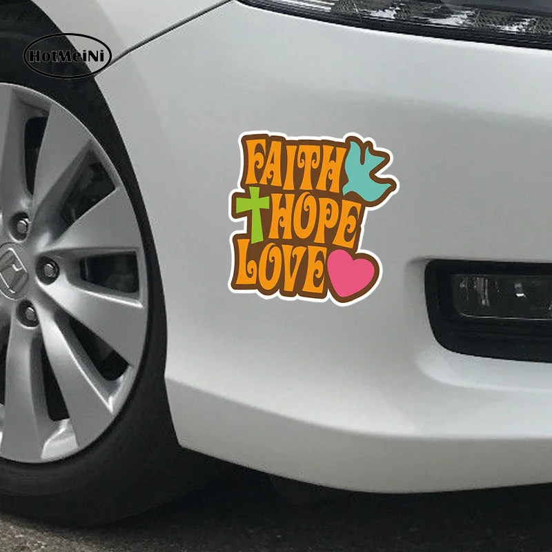 HotMeiNi Car Styling Sticker Faith Hope Love Vinyl Laptop Travel Luggage Waterproof Accessories 13 x cm | Автомобили и мотоциклы