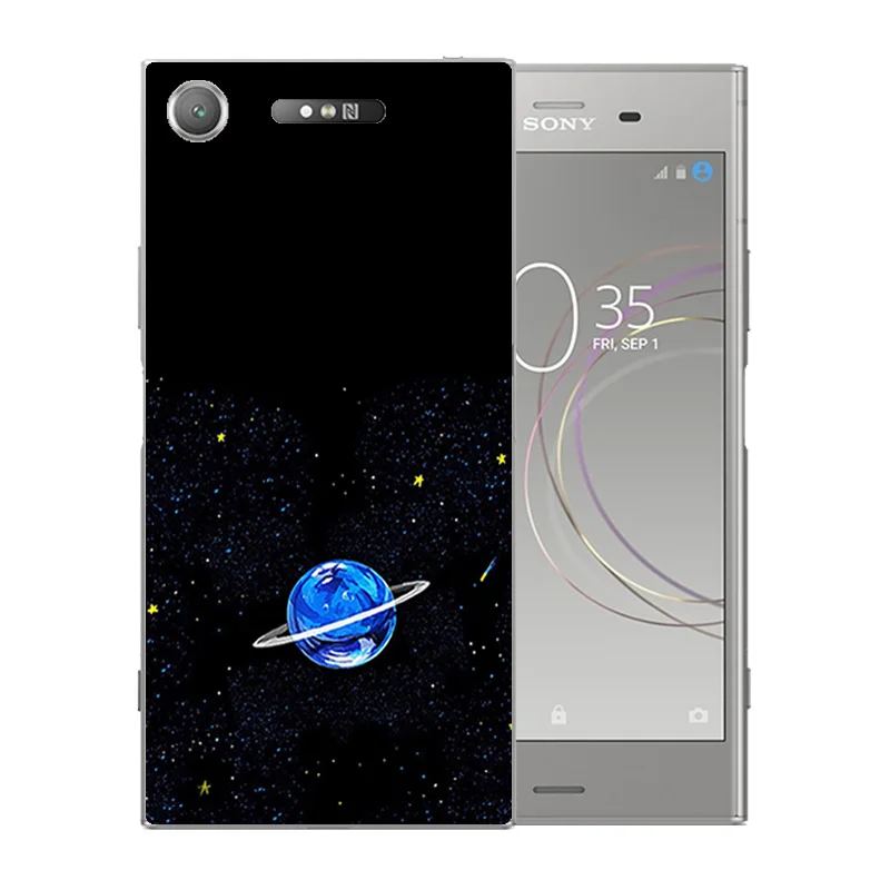 5 2-дюймовый для Sony Xperia XZ1 телефонный силиконовый чехол ТПУ Мягкий космический мир
