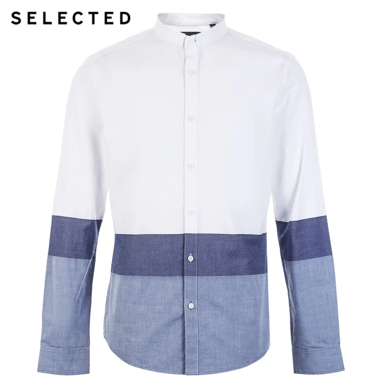 Отборная мужская полосатая рубашка с длинными рукавами из 100% хлопка разных