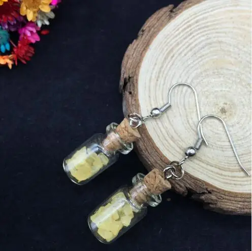 1 пара новые модные женские серьги ручной работы в виде флаконов желаний с