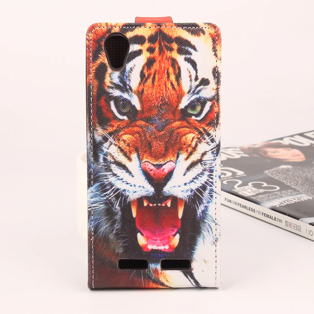 Flip Phone Cover Cases High version for Lenovo lemon K10 Case 3D Tiger Pattern Vertical For K5 Note Bag case | Мобильные телефоны и