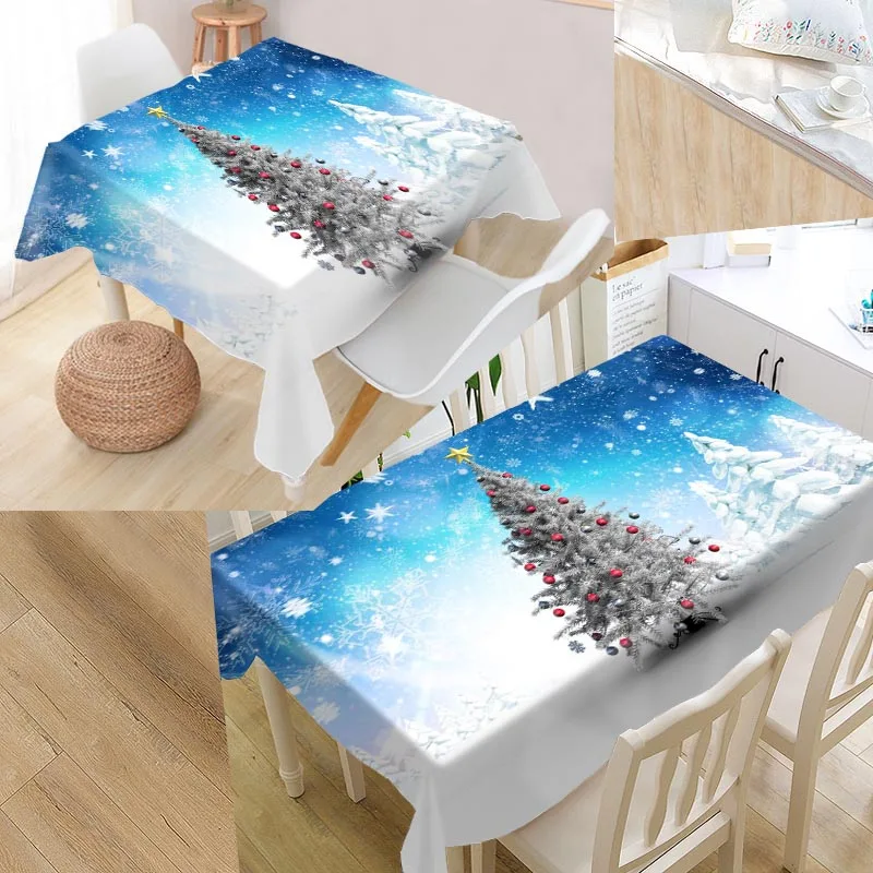 tablecloth Пользовательские Рождественские Элементы скатерть квадратная/прямоугольная Свадебная скатерть покрытие для телевизора чайная скатерть - Цвет: tablecloth