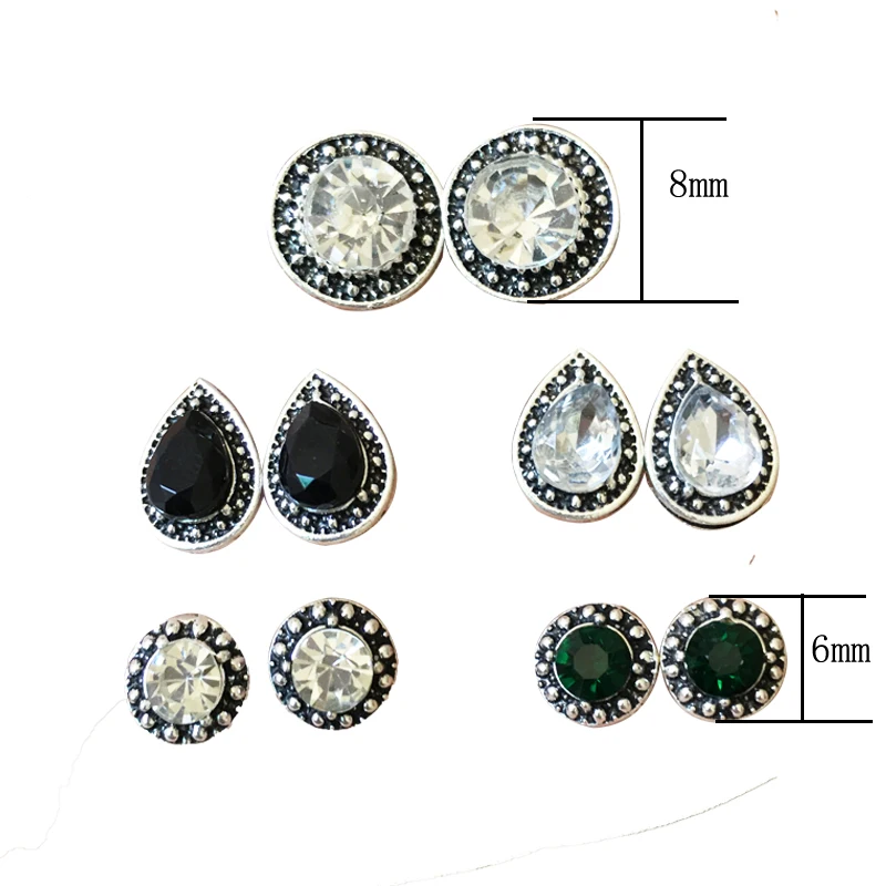 Vintage Geometric Stud Earrings Set For Women Girls 2019 Fashion Bead Stone Flower Small Boucle d'oreille Femme Gifts | Украшения и