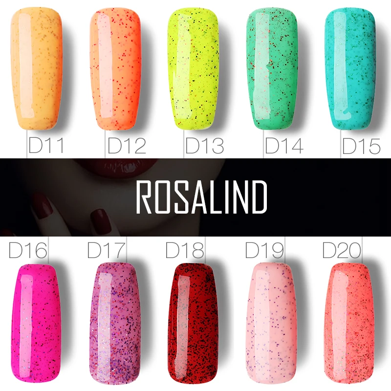 ROSALIND конфеты серии 10 мл отмачиваемый Гель лак UV LED для ногтей длительный гель