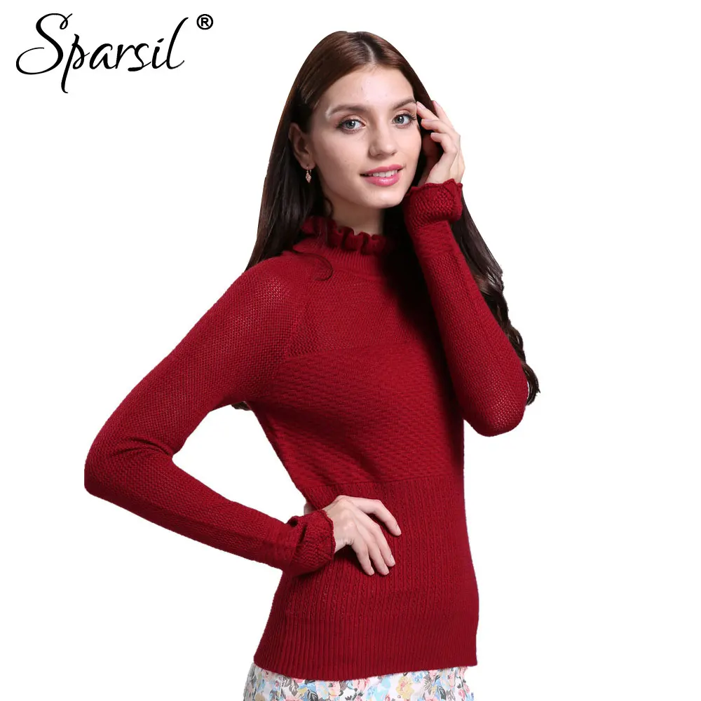 Sparsil женские осенние с рукавом-бабочкой кашемира вязаное изделие короткий