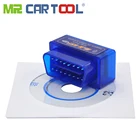 Mr Cartool, Bluetooth, Авто OBD 2 II ODB программное обеспечение, общий мини-автомобиль OBD2 ELM327 EML V1.5 V2.1 CAN BUS Android Torque ПК