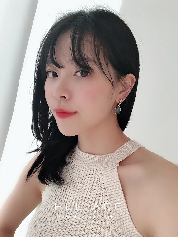 Серьги капельки HUANZHI корейские элегантные блестящие акриловые нестандартные с