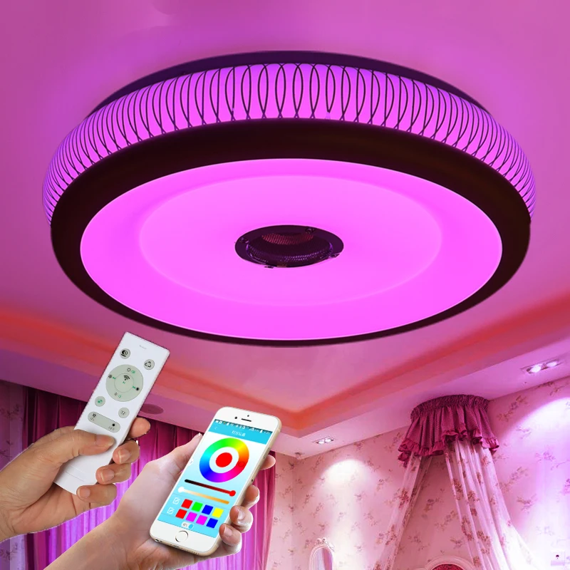 RGB Музыка лампа светодиодный Люстра с Bluetooth управление изменение цвета