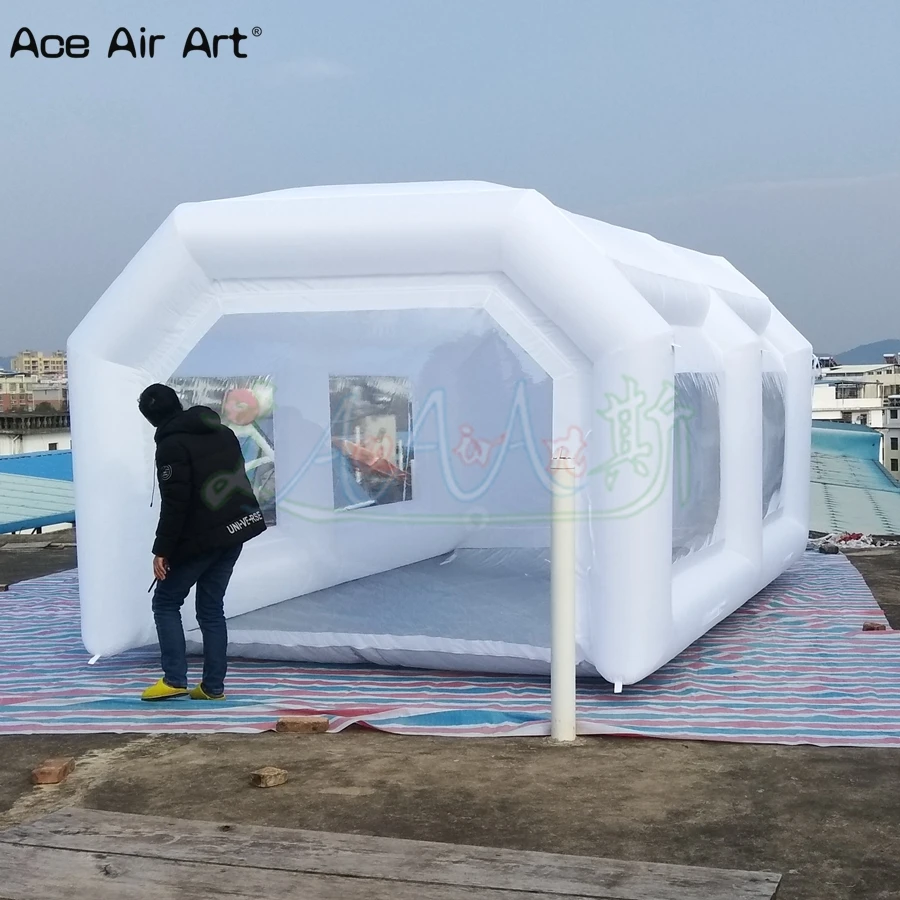 5 м L портативный и мини автомобиль paiting надувной покрасочная будка, гараж рабочий туннельный навес с бесплатным воздуходувкой для продажи