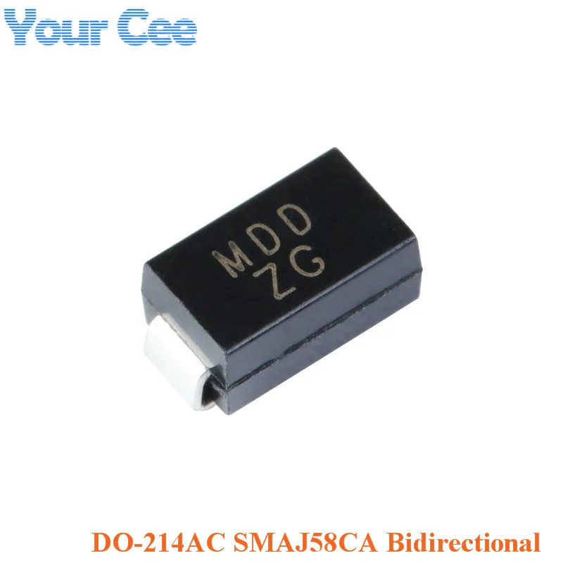 10 шт. SMD DO-214AC серии TVS диод подавления переходных режимов двунаправленный SMBJ58CA SMBJ40CA SMBJ5.0CA SMBJ6.5CA SMBJ20CA - Цвет: SMAJ58CA