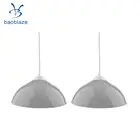 Полукруговая люстра с абажуром, серый оссветильник ительный прибор, 2 шт.