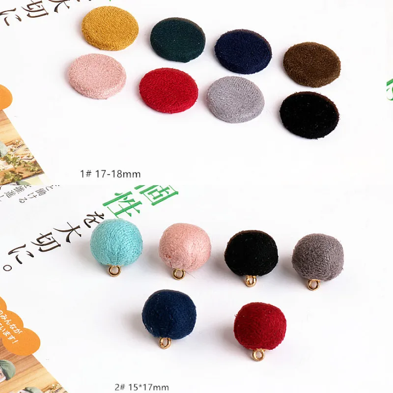 20 шт. Модные Цветные замшевые шарики помпон бусины 17 мм Подвеска Серьги капли