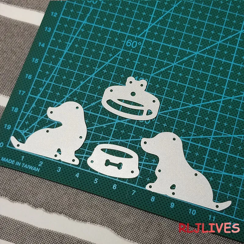 RLJLIVES собаки металлические режущие штампы трафареты для DIY штамп