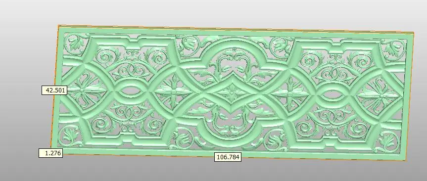 Декоративная рамка детали для мебели 3D модель рельефный станок с ЧПУ гравировка