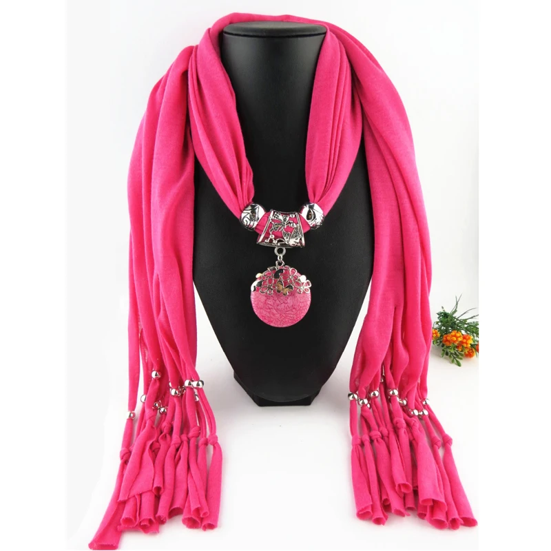 Женский шарф подвеска RUNMEIFA модный дизайнерский с кулоном|scarf jewelry|popular scarfbrand design