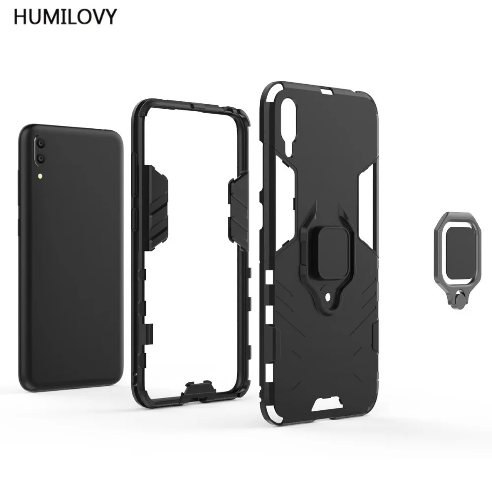 For Huawei Y7 Pro 2019 Case Enjoy 9 Car Holder Magnetic Suction Ring Bracket Armor Cover Capa | Мобильные телефоны и