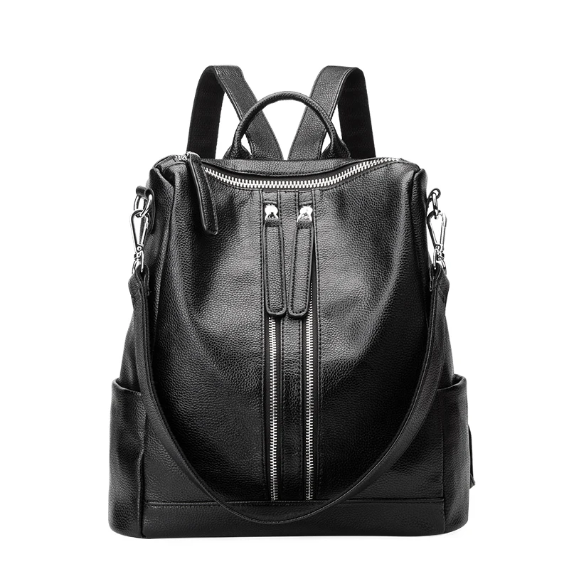 

Fashion Genuine Leather Women Backpack Satchel Rucksack Preppy Style Women School Bag Girl Travel Bags Multipurpose Shouler Bag