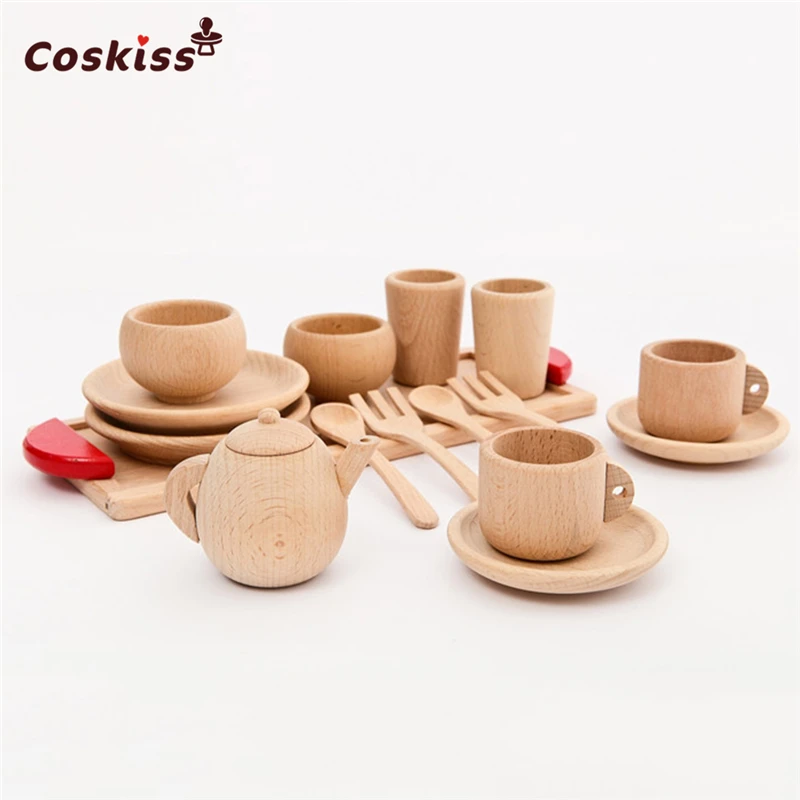 Деревянные Буковые Детские приборы подстаканник подарочный набор для детей