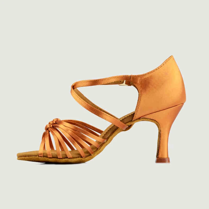 Deep Skin heel 75mm Стандартная танцевальная обувь; Брендовые вечерние туфли для бальных танцев; женская обувь для аэробики; высококачественные современные женские кроссовки; коричневые слипоны; купоны; HB 286 - Цвет: Deep Skin heel 75mm