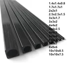 Квадратная трубка LAITRHM из углеродного волокна, 2 шт., высокая прочность, длина 500 мм, наружный диаметр 1,4 мм, 1,7 мм, 2 мм, 2,5 мм, 3 мм, 4 мм, 5 мм, 6 мм, 8 мм, 9 мм