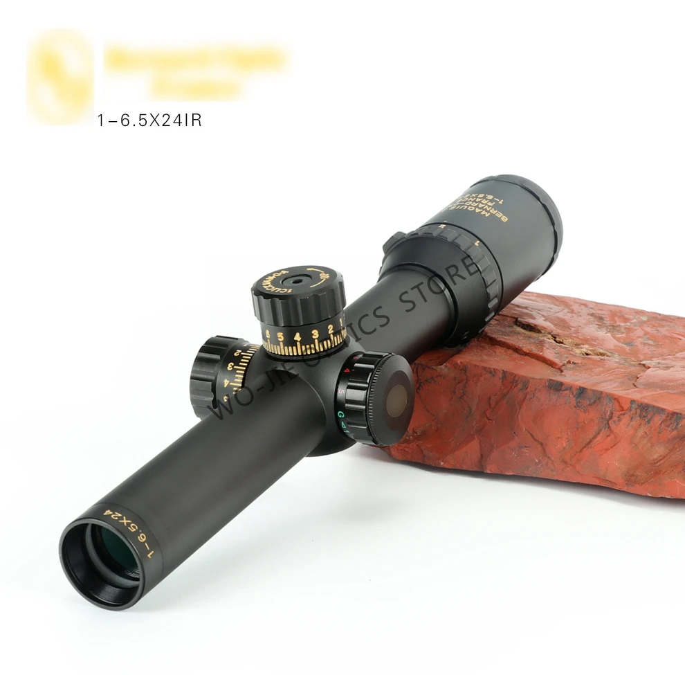 Bo 1-6.5X24 охотничий компактный прицел тактические оптические прицелы красный и зеленый освещенный прицел для страйкбола