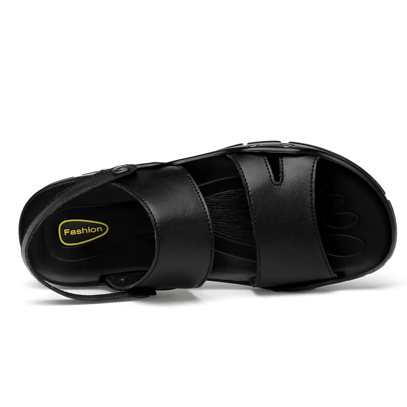 Сандалии мужские из мягкой натуральной кожи дышащие легсветильник пляжные