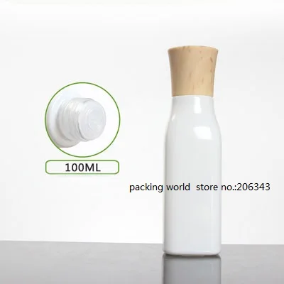 100ml square shape white glass bottle with screw lid lotion/emulsion/serum/foundation/toner/water skin care cosmetic packing | Красота и