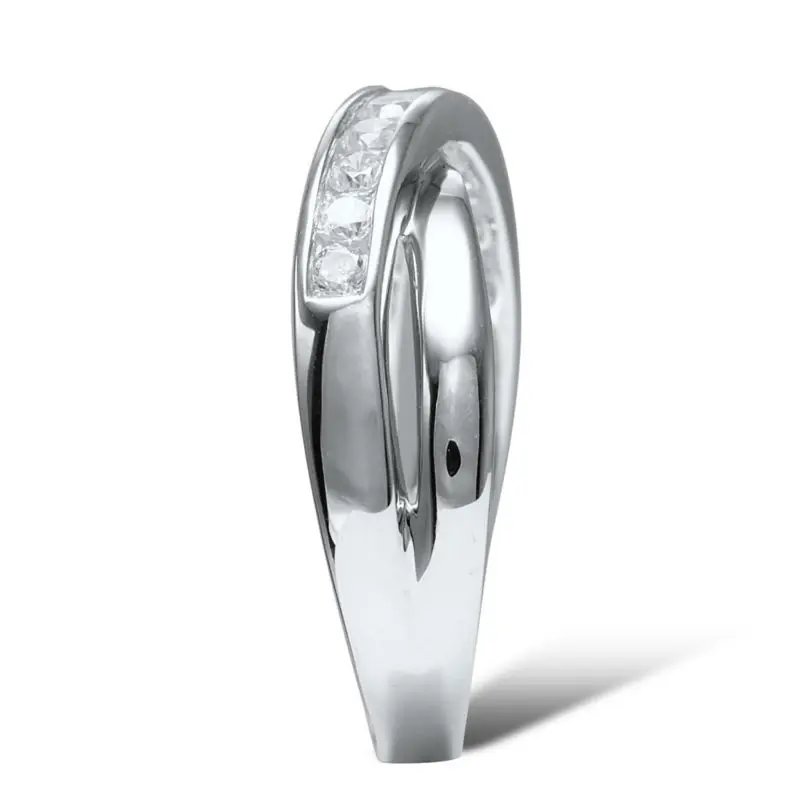 Серебряные кольца для Для женщин Обручение обручальное кольцо белый камень