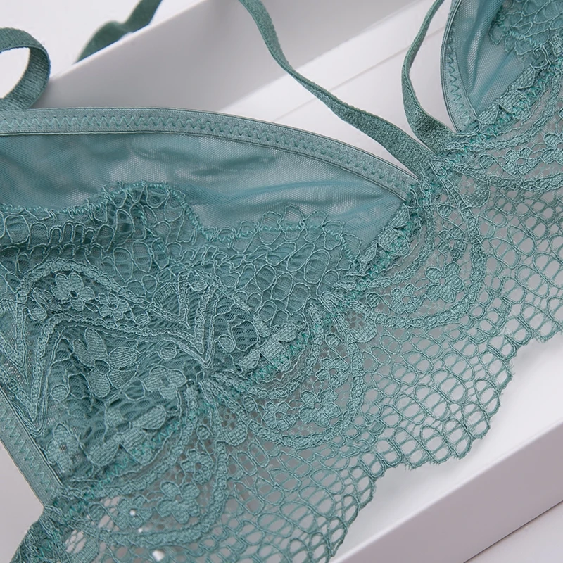 Женский кружевной бюстгальтер с глубоким v образным вырезом 4 цвета|brassiere set|women