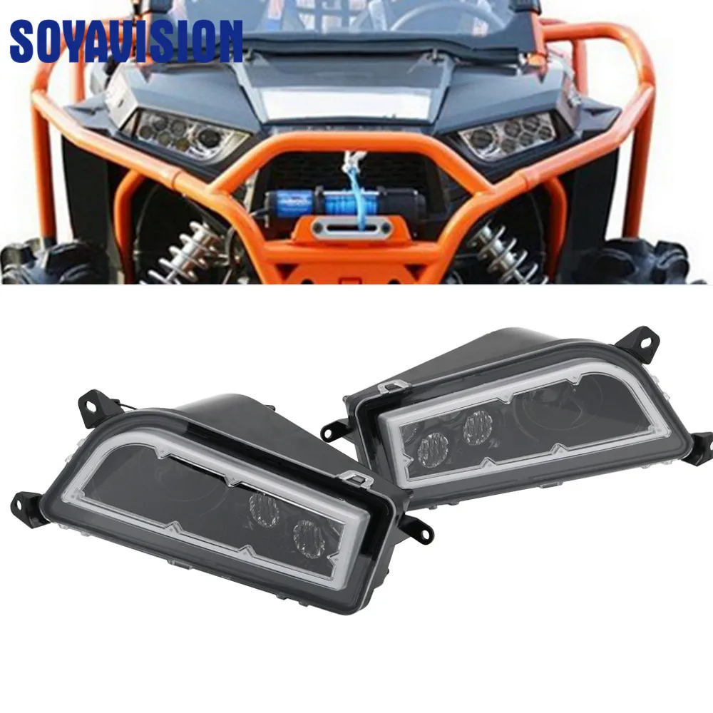 Для Polaris 2014 2016 RZR XP 1000 фары светодиодный фонарь Halo Angle Eyes автомобильные аксессуары