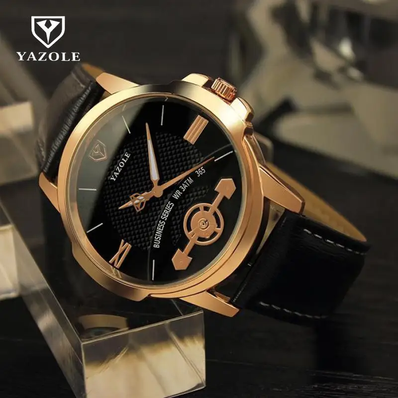 2018 светящиеся Роскошные YAZOLE указка Бизнес платье кожаные кварцевые наручные